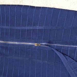 Herve lever pencil blue skirt